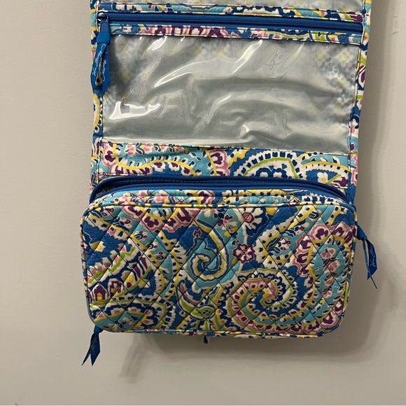 EUC Vera Bradley Hanging Organizer Cosmetic Case in Capri Blue - Picture 3 of 12
